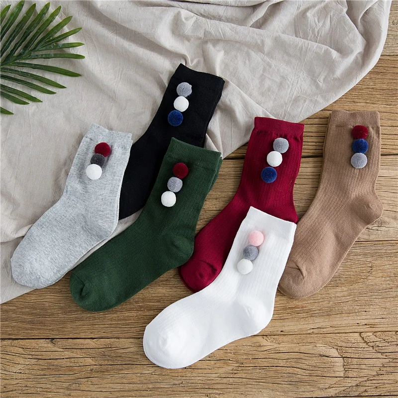 Chic Women Girl Crew Cotton Socks Fashion Hairball Design Female Casual Solid Cosy Sock Womens Autumn Winter Thermal Socks Sox
Chic Women Girl Crew Cotton Socks Fashion Hairball Design Female Casual Solid Cosy Sock Womens Autumn Winter Thermal Socks Sox