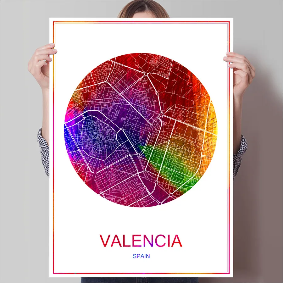 VALENCIA Spain World Famous City Map Print Poster Print on Paper or Canvas Wall Sticker Bar Cafe Pub Living Room Home Decoration
VALENCIA Spain World Famous City Map Print Poster Print on Paper or Canvas Wall Sticker Bar Cafe Pub Living Room Home Decoration