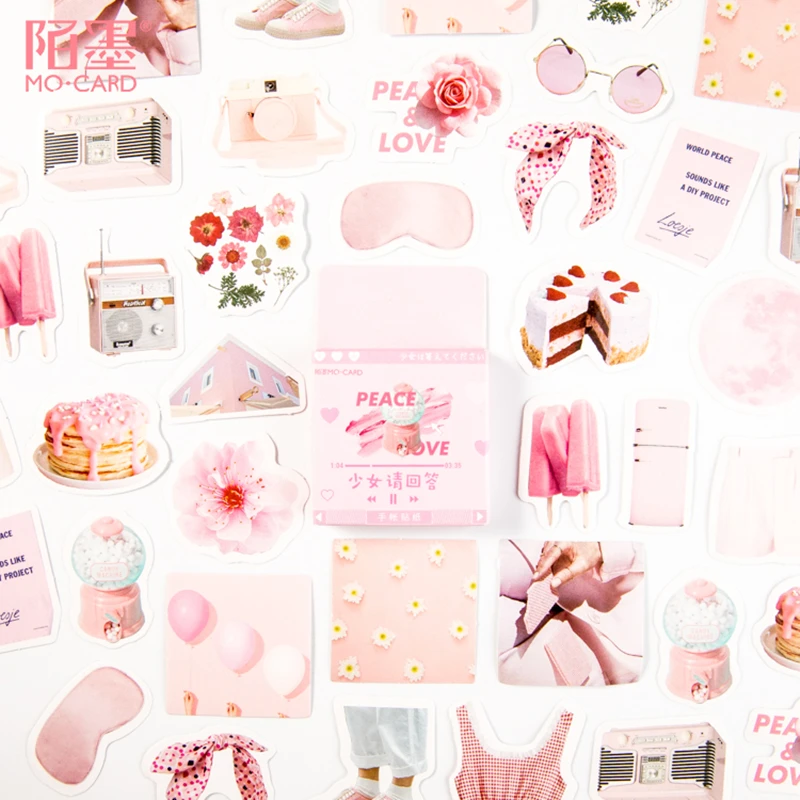 Mo.card girls answer mini paper diary sticker Decoration label 45 pcs/pack sticker pack Wholesale
Mo.card girls answer mini paper diary sticker Decoration label 45 pcs/pack sticker pack Wholesale