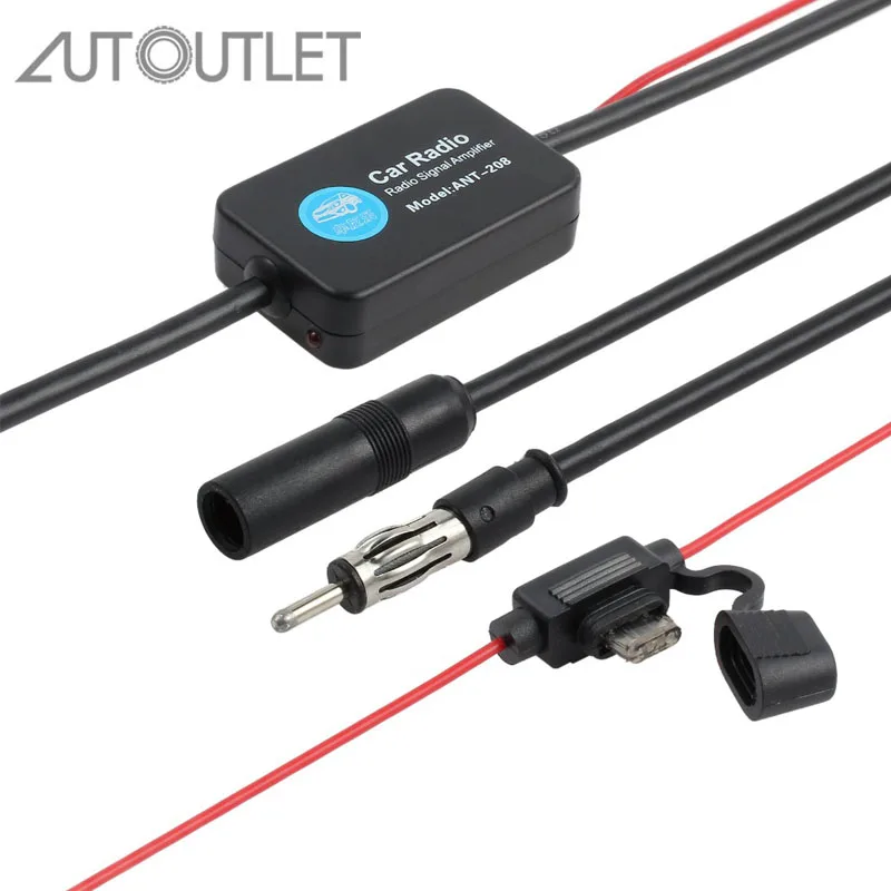 AUTOUTLET Auto Car Antenna Radio Signal AMP Amplifier Booster Strengthen ANT-208 25db 12V Waterproof | Автомобили и мотоциклы