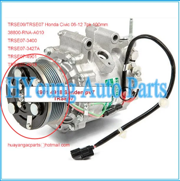 Автозапчасти ac Компрессор сцепления для Honda Civic 06-12 7pk 100 мм 38800-RNA-A010 TRSE09/TRSE07 sd 4901 3400
Автозапчасти ac Компрессор сцепления для Honda Civic 06-12 7pk 100 мм 38800-RNA-A010 TRSE09/TRSE07 sd 4901 3400