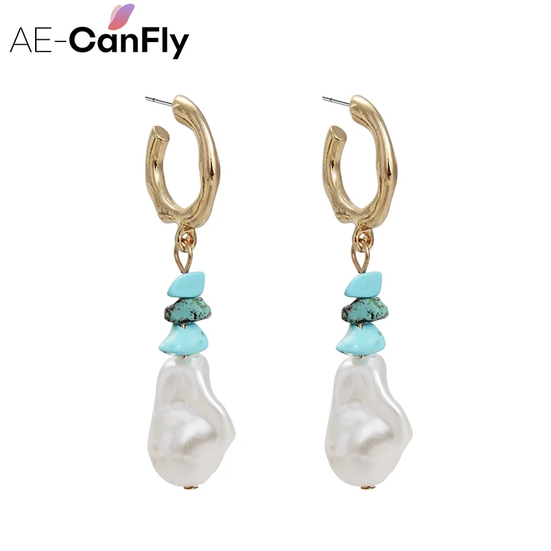 AE-CANFLY 2019 ZA Bohemian Style Irregular Pearl Drop Earrings Women Girl Fashion Long Dangle Earrings for Party Gift Jewelry
AE-CANFLY 2019 ZA Bohemian Style Irregular Pearl Drop Earrings Women Girl Fashion Long Dangle Earrings for Party Gift Jewelry