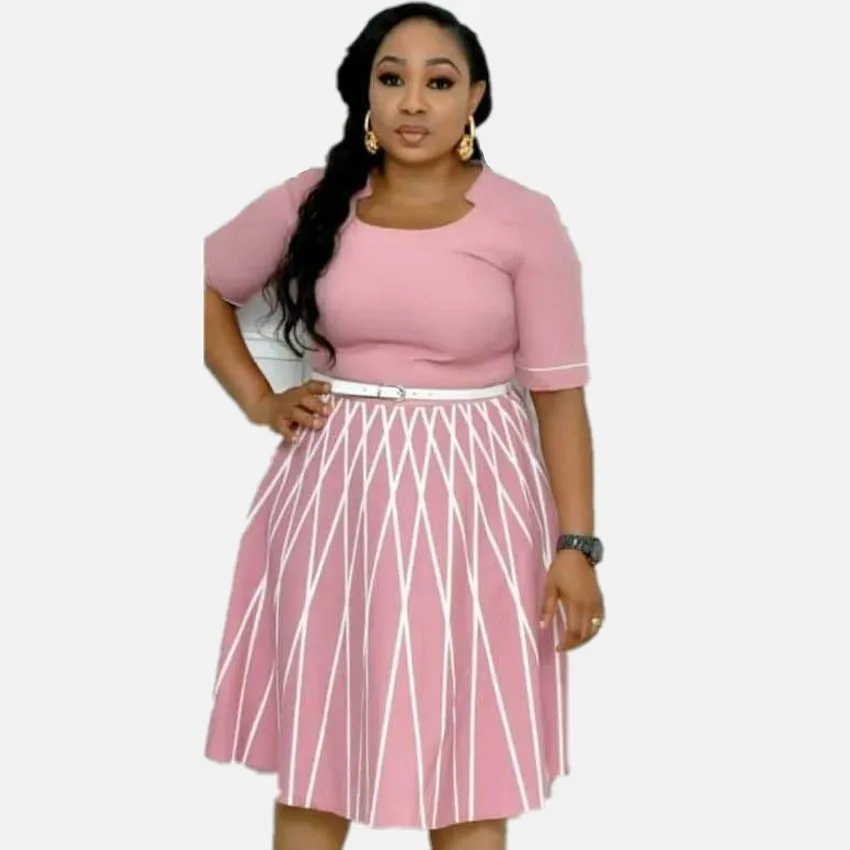 Stripe Casual African Dress Women Office Stylish Plus Size O Neck A Line Black Elegant Ladies High Waist Summer Midi Dresses
Stripe Casual African Dress Women Office Stylish Plus Size O Neck A Line Black Elegant Ladies High Waist Summer Midi Dresses