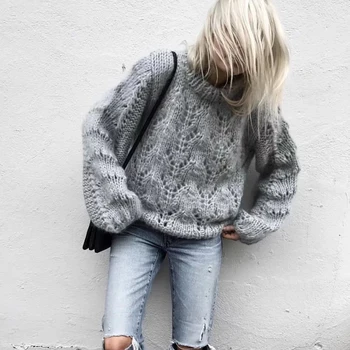 Autumn Winter 2018 Women Mohair Sweater Female Knitted Sweaters And Pullovers Femme Korean bottom shirt Sweater women Top
Autumn Winter 2018 Women Mohair Sweater Female Knitted Sweaters And Pullovers Femme Korean bottom shirt Sweater women Top