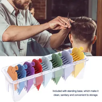 8 Sizes Guide Comb Set Rainbow Color Hair Trimmer Clipper Spare Parts Haircut Comb Accessories 3/6/10/13/16/19/22/25mm with Box
8 Sizes Guide Comb Set Rainbow Color Hair Trimmer Clipper Spare Parts Haircut Comb Accessories 3/6/10/13/16/19/22/25mm with Box