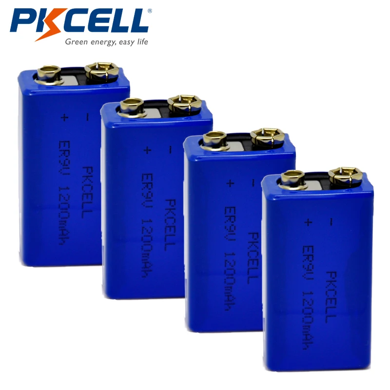 PKCELL 4pcs/lot MN1604 ER9V 1200mAh 9V Li-SOCl2 Lithium Battery Batteries for Smoke Alarm
PKCELL 4pcs/lot MN1604 ER9V 1200mAh 9V Li-SOCl2 Lithium Battery Batteries for Smoke Alarm
