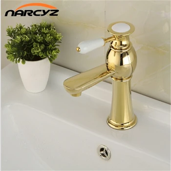 Bathroom Basin Faucets Golden Finish Mixer Taps Single Hole Sink Faucet WashbasinTorneira Banheiro XT806
Bathroom Basin Faucets Golden Finish Mixer Taps Single Hole Sink Faucet WashbasinTorneira Banheiro XT806