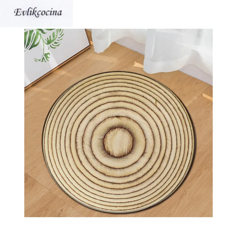 Free Shipping Retro Annual Rings Round Non-Slip Absorbent Bath Mat Area Rug for Living Room Bedroom Floor Carpet Tapete Infantil | Дом и сад