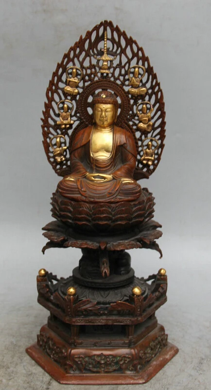 song voge gem S5947 12" Tibet Buddhism Purple Bronze Gild Seat Shakyamuni Amitabha Buddha Statue
song voge gem S5947 12" Tibet Buddhism Purple Bronze Gild Seat Shakyamuni Amitabha Buddha Statue