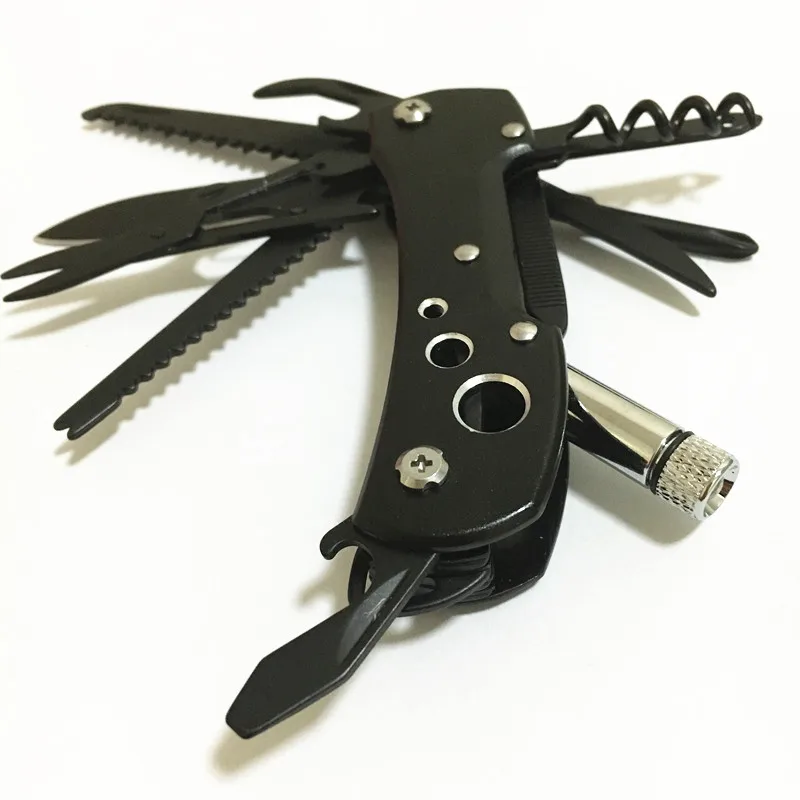 New Arrival 14 Functions Swiss Knife Outdoor Camping Survival Tools Army Folding Knife Multifunctional Pocket Knife LED Light
New Arrival 14 Functions Swiss Knife Outdoor Camping Survival Tools Army Folding Knife Multifunctional Pocket Knife LED Light