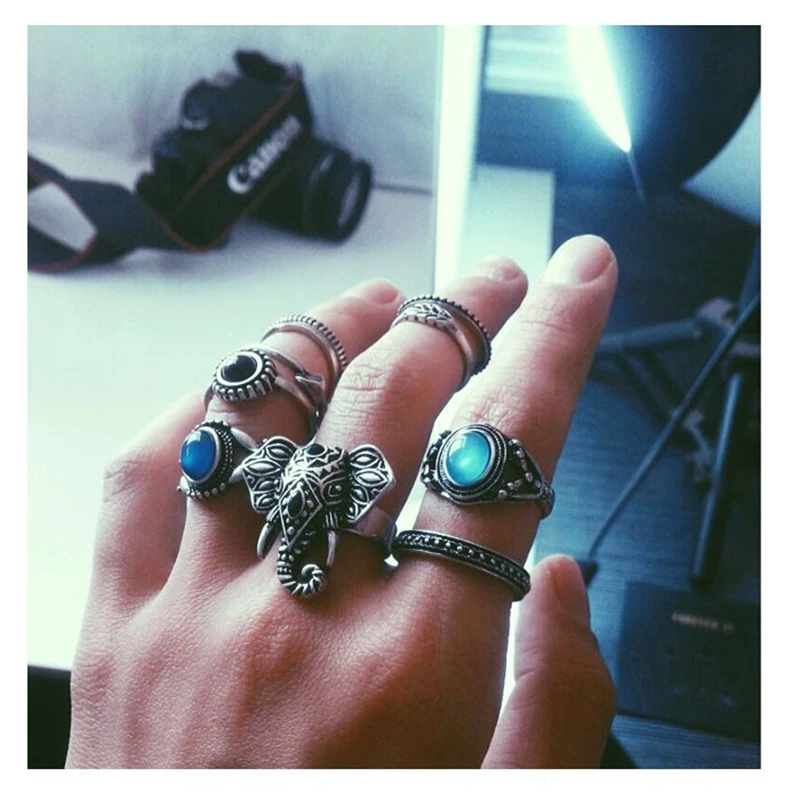 Tocona Vintage Antique Silver Opals Elephant Knuckle Midi Finger Rings Sets for Women Bohemia Carving Rings 10pcs/Set 3285
Tocona Vintage Antique Silver Opals Elephant Knuckle Midi Finger Rings Sets for Women Bohemia Carving Rings 10pcs/Set 3285