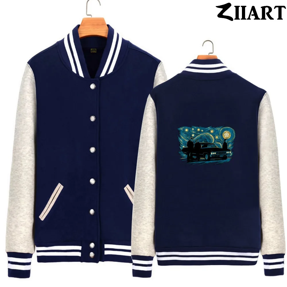 the starry night vincent van gogh supernatural Dean Sam Winchester Woman Full Zip Autumn Winter Fleece Baseball jackets ZIIART
the starry night vincent van gogh supernatural Dean Sam Winchester Woman Full Zip Autumn Winter Fleece Baseball jackets ZIIART
