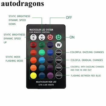 autodragons 2PCS LED Atmosphere lights RGB 3SMD 5050 With Remote Controller with battery width lamp Strobe lights Reading Lamp
autodragons 2PCS LED Atmosphere lights RGB 3SMD 5050 With Remote Controller with battery width lamp Strobe lights Reading Lamp