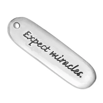 Double sided engraved Expect Miracles Message texts charm custom tags jewelry accessory diy
Double sided engraved Expect Miracles Message texts charm custom tags jewelry accessory diy