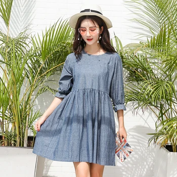 Cotton Pregnancy Clothes Summer Dress Pregnant Dress Casual Maternity Dresses Denim Dress Plus Size
Cotton Pregnancy Clothes Summer Dress Pregnant Dress Casual Maternity Dresses Denim Dress Plus Size