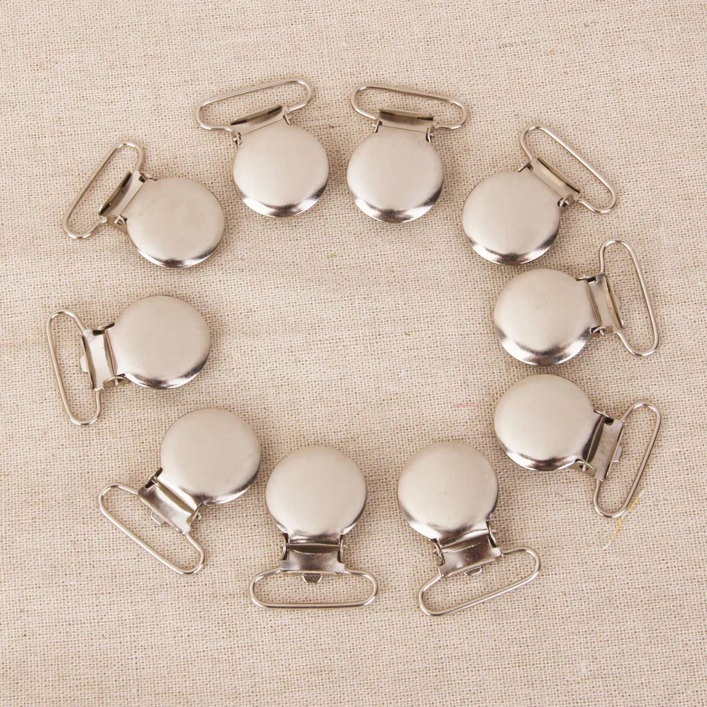 10 Pieces Round Metal Suspender Straps Clip Holder Webbing Hook DIY Craft Sewing Tool 25mm
10 Pieces Round Metal Suspender Straps Clip Holder Webbing Hook DIY Craft Sewing Tool 25mm