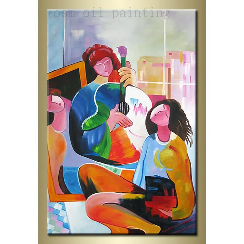 Home or Hotel Decorative Hang Oil Pictures by Handmade Playing Guitar Modern Oil Painting on Canvas Wall Artwork Paintings
Home or Hotel Decorative Hang Oil Pictures by Handmade Playing Guitar Modern Oil Painting on Canvas Wall Artwork Paintings