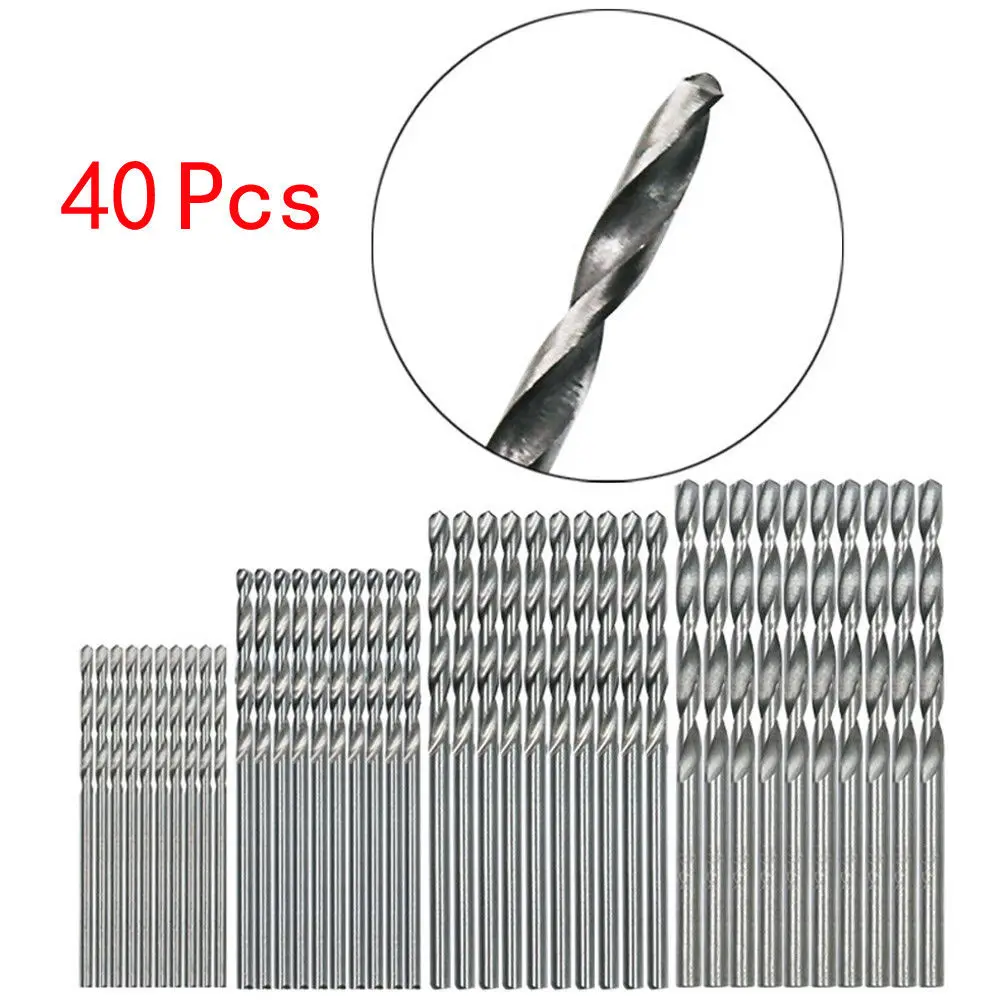 40 Pcs Mini Drill HSS Bit 0.5/ 1.0/ 1.5 /2.0mm Straight Shank PCB Twist Drill Bits Set
40 Pcs Mini Drill HSS Bit 0.5/ 1.0/ 1.5 /2.0mm Straight Shank PCB Twist Drill Bits Set