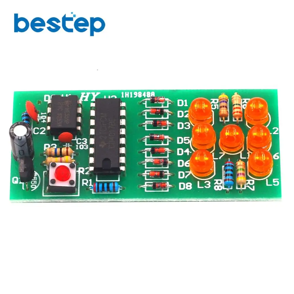 Electronic Dice Suite LED Dice Parts Fun Electronic Production DIY Kits Breadboard Electronic DIY Kit
Electronic Dice Suite LED Dice Parts Fun Electronic Production DIY Kits Breadboard Electronic DIY Kit