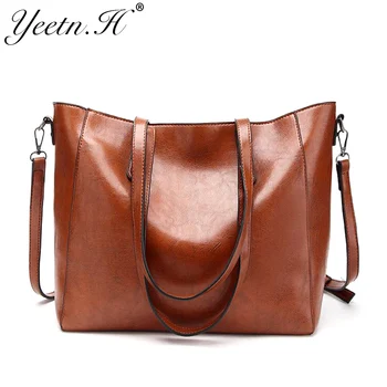 Yeetn.H High Quality Leather Women Bag Bucket Shoulder Bags Solid Big Handbag Large Capacity Top-handle Bags M5014
Yeetn.H High Quality Leather Women Bag Bucket Shoulder Bags Solid Big Handbag Large Capacity Top-handle Bags M5014
