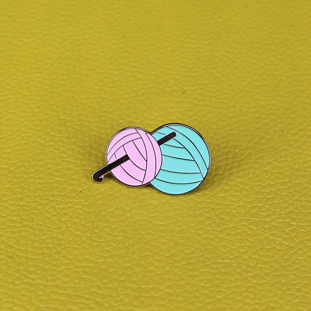 Yarn enamel pin crochet knit brooch craft accessory knitters flair badge creative gift for her
Yarn enamel pin crochet knit brooch craft accessory knitters flair badge creative gift for her