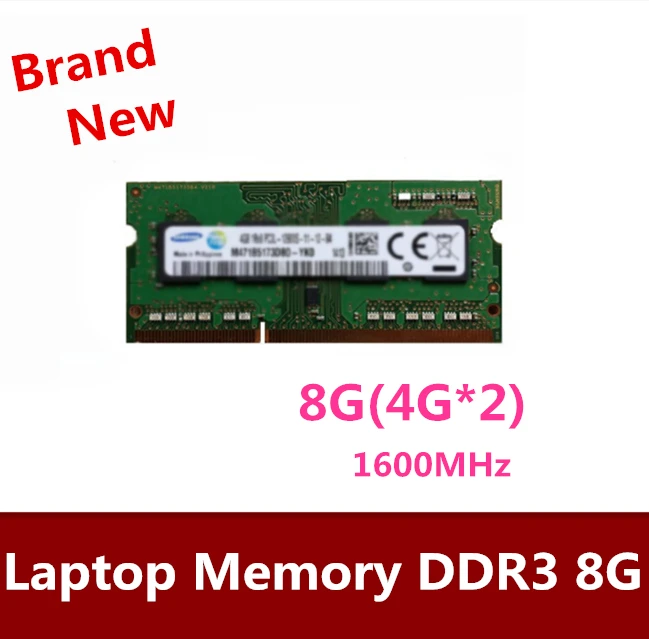 Free Shipping 8GB 2*4GB Laptop SoDimm Memory DDR3 RAM 1600MHz 2*4GB 8GB DDR3 8GB 2*4GB memory