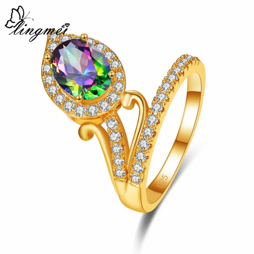 lingmei Engagement Unique Fashion Jewelry Oval Round Cut Multicolor & White & Sea Blue Zircon Silver Yellow Gold Color Ring
lingmei Engagement Unique Fashion Jewelry Oval Round Cut Multicolor & White & Sea Blue Zircon Silver Yellow Gold Color Ring