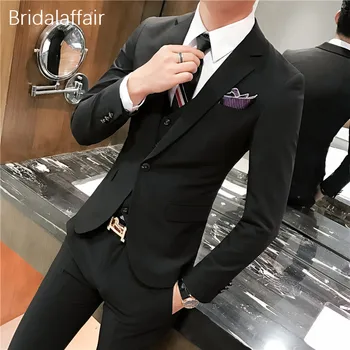 Wonderful Tailored Men Suit 2018 Slim Fit 3Pcs Tuxedo Black Groom Wedding Prom Suits Formal Terno Masculino (Jacket+Pants+Vest)
Wonderful Tailored Men Suit 2018 Slim Fit 3Pcs Tuxedo Black Groom Wedding Prom Suits Formal Terno Masculino (Jacket+Pants+Vest)