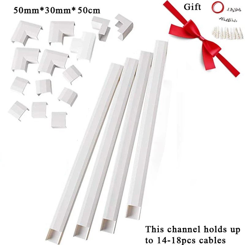 Large Size Cable Concealer On-Wall Cord Cover Raceway Kit Cable Management System to Hide Cables Cords Cord Organizer for TVs
Large Size Cable Concealer On-Wall Cord Cover Raceway Kit Cable Management System to Hide Cables Cords Cord Organizer for TVs