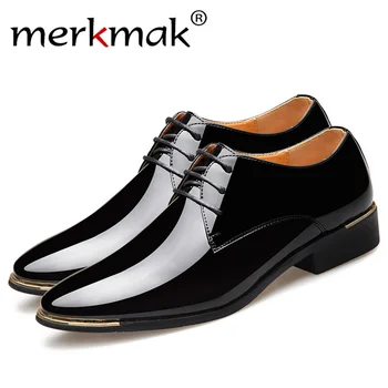 Merkmak 2020 Newly Men's Quality Patent Leather Shoes White Wedding Shoes Size 38-48 Black Leather Soft Man Dress Shoes
Merkmak 2020 Newly Men's Quality Patent Leather Shoes White Wedding Shoes Size 38-48 Black Leather Soft Man Dress Shoes