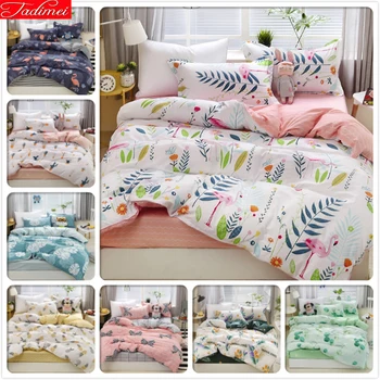 Tropical Leave Duvet Cover 3/4 pcs Bedding Set Adult Kids Soft Bed Linens Single Queen King Size Bedspreads Quilt Comforter Case
