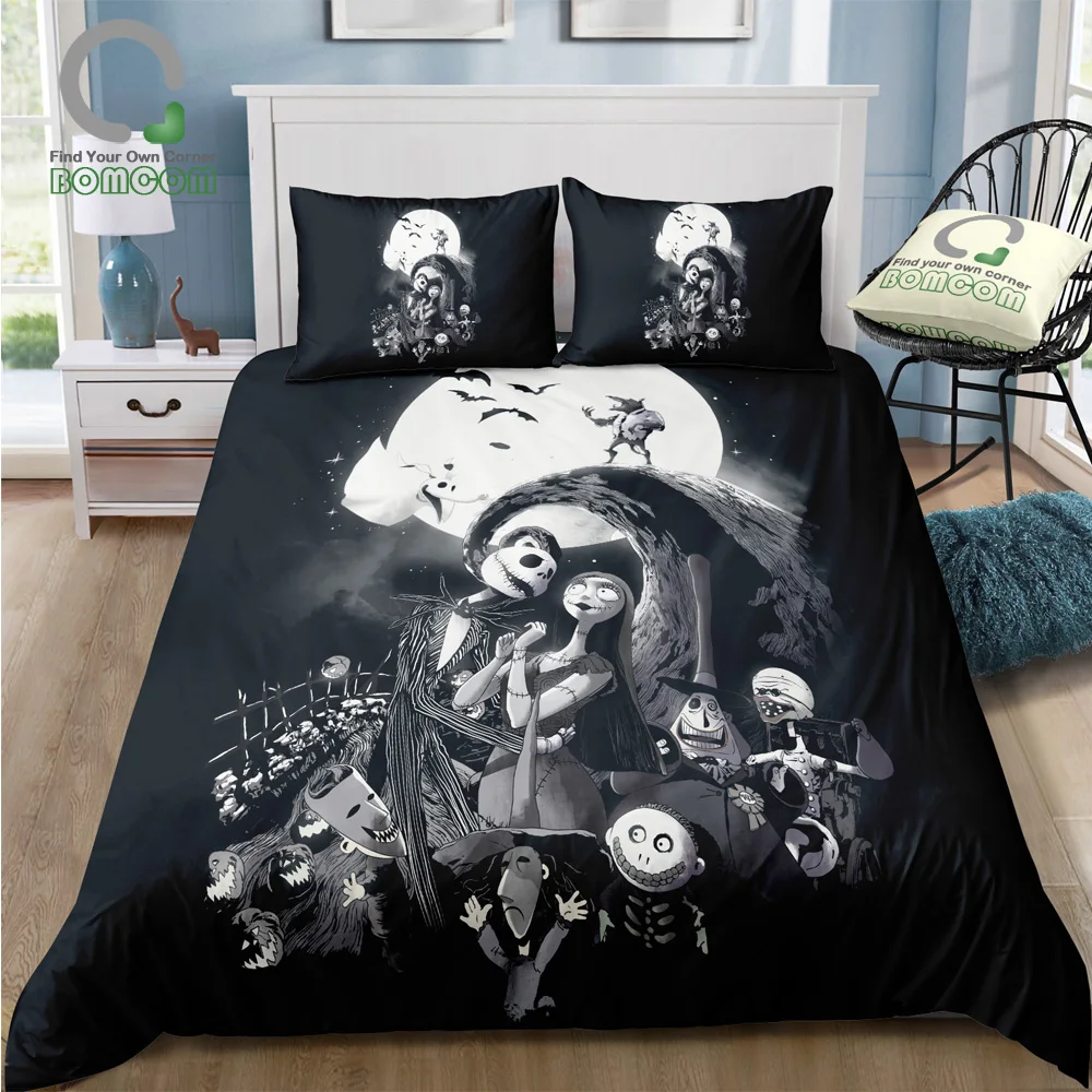 BOMCOM 3D Digital Printing Nightmare before Christmas Duvet Cover Set Sally and Jack Bedding Set 100% Microfiber
BOMCOM 3D Digital Printing Nightmare before Christmas Duvet Cover Set Sally and Jack Bedding Set 100% Microfiber