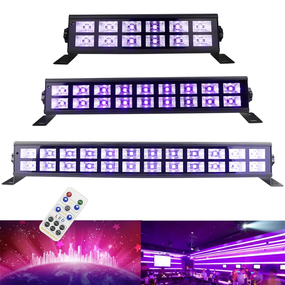 72W 24LEDs 36W 54W 12leds 18leds DMX512 DJ LED UV Stage Light Bar Black Party Club Disco For Christmas Indoor Stage Effect Light
72W 24LEDs 36W 54W 12leds 18leds DMX512 DJ LED UV Stage Light Bar Black Party Club Disco For Christmas Indoor Stage Effect Light