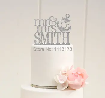 Glitter Anchor with Mouse Head Mr and Mrs Glitter Wedding Cake Topper personalized name and color
Glitter Anchor with Mouse Head Mr and Mrs Glitter Wedding Cake Topper personalized name and color