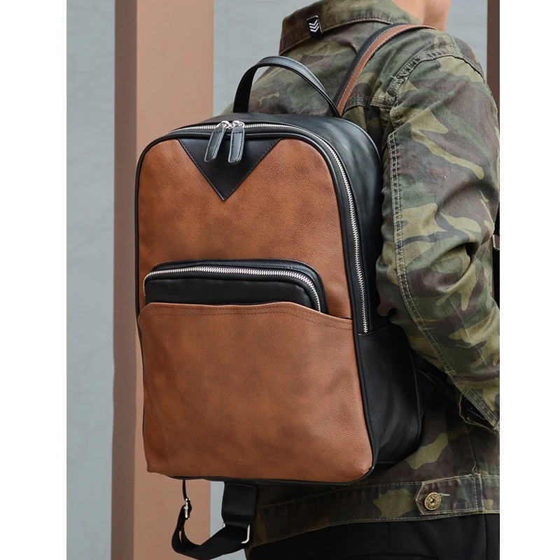 Backpack Men Pu Leather Boy Teenagers School bag Retro High Schoolbag Student College Wind Casual Back Bag Male Black Brown
Backpack Men Pu Leather Boy Teenagers School bag Retro High Schoolbag Student College Wind Casual Back Bag Male Black Brown