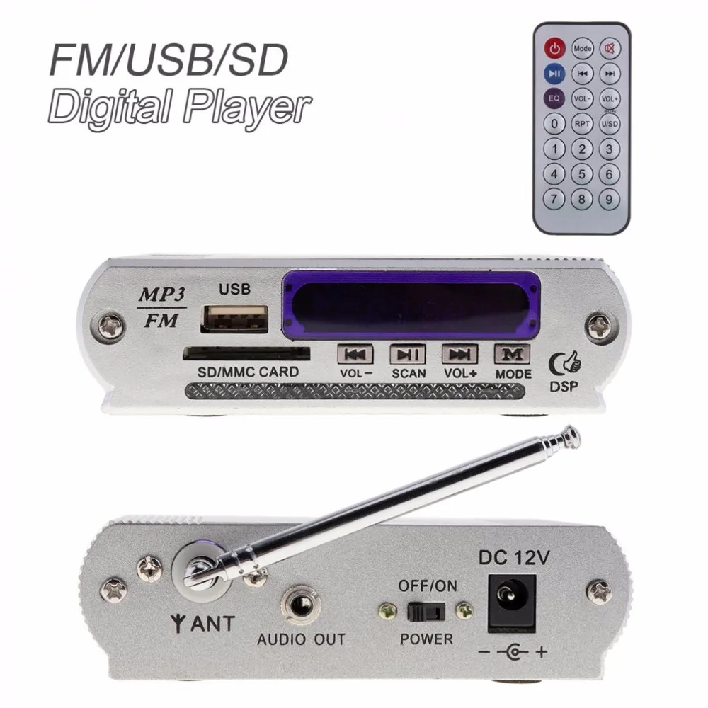 Mini Dazzle Color LED Level Display Power Amplifier Digital Audio Music Player with Remote Control Support DVD/ FM/ MP3/ SD/ USB
Mini Dazzle Color LED Level Display Power Amplifier Digital Audio Music Player with Remote Control Support DVD/ FM/ MP3/ SD/ USB