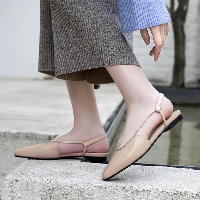 3 Color plus size 33-43 women's genuine leather slip-on flats sandals pointed toe slingback female sandalias high quality shoes
3 Color plus size 33-43 women's genuine leather slip-on flats sandals pointed toe slingback female sandalias high quality shoes