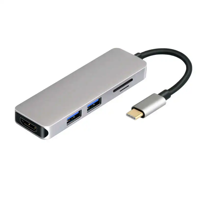 ULT-BEST 5-In-1 2 Usb Port Type-C Hub Docking Station Support 4Kx2K Hdmi Sd/Tf Card Reader Adapter Aluminum Alloy Multi-Functi
ULT-BEST 5-In-1 2 Usb Port Type-C Hub Docking Station Support 4Kx2K Hdmi Sd/Tf Card Reader Adapter Aluminum Alloy Multi-Functi