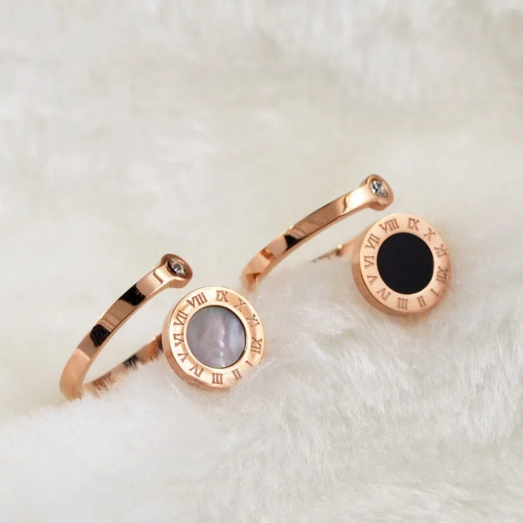 Roman numeral Black and White Shell Open ring fashion titanium steel rose gold ring ,Drop shipping & wholesales Jewelry
Roman numeral Black and White Shell Open ring fashion titanium steel rose gold ring ,Drop shipping & wholesales Jewelry
