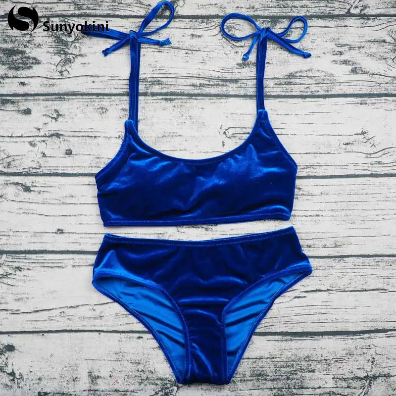 Sunyokini Sexy Velvet Swimsuit Women Swimwear Two Pieces Bikini Set Paded Mid Waist Bathing Suits Female Brazilian Beachwear
Sunyokini Sexy Velvet Swimsuit Women Swimwear Two Pieces Bikini Set Paded Mid Waist Bathing Suits Female Brazilian Beachwear