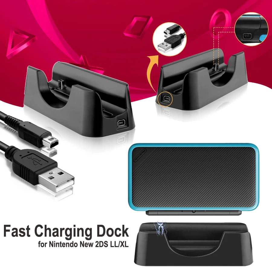 Nintend New 2DS XL / LL Dock Accessories Charger Universal Fast Charging Station with USB Cable for Nintendo Game Console
Nintend New 2DS XL / LL Dock Accessories Charger Universal Fast Charging Station with USB Cable for Nintendo Game Console