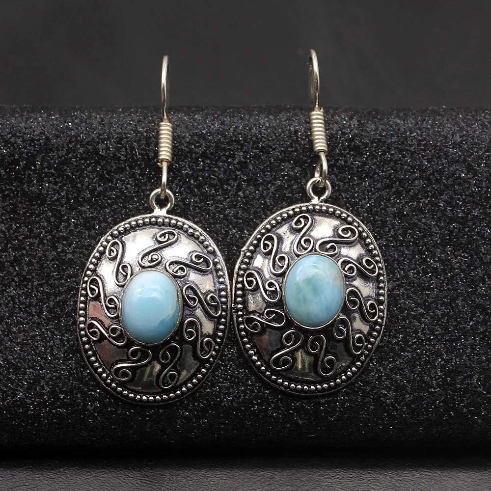 Wonderful Natural Vintage Blue Larimar 925 Sterling Silver Dangle Earrings 2 Inch TF1028 Free Shipping
Wonderful Natural Vintage Blue Larimar 925 Sterling Silver Dangle Earrings 2 Inch TF1028 Free Shipping