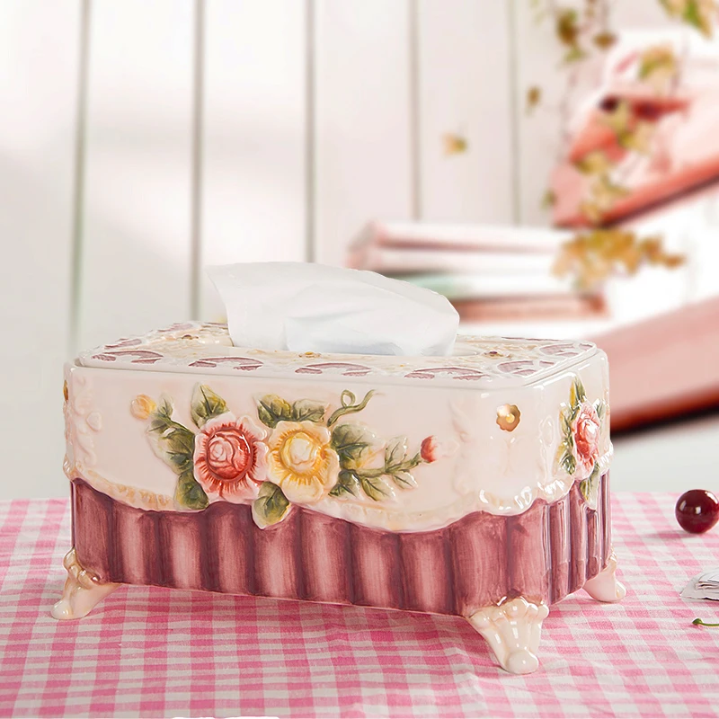 Керамическая большая европейская садовая коробка Vitoria, коробка для салфеток в гостиной, аксессуары для стола 
Керамическая большая европейская садовая коробка Vitoria, коробка для салфеток в гостиной, аксессуары для стола