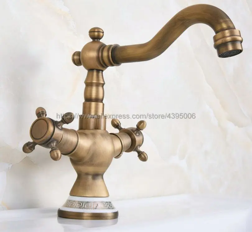 Antique Brass Double Handle Deck mounted kitchen faucet Bathroom basin faucet sink Faucet Mixer Tap Bnf604
Antique Brass Double Handle Deck mounted kitchen faucet Bathroom basin faucet sink Faucet Mixer Tap Bnf604