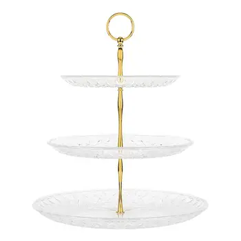 1 Pc Cake Display Stand Three Tiers European Style Round Party Serving Platter Fruit Tray Cake Dessert Rack for Birthday Wedding
1 Pc Cake Display Stand Three Tiers European Style Round Party Serving Platter Fruit Tray Cake Dessert Rack for Birthday Wedding