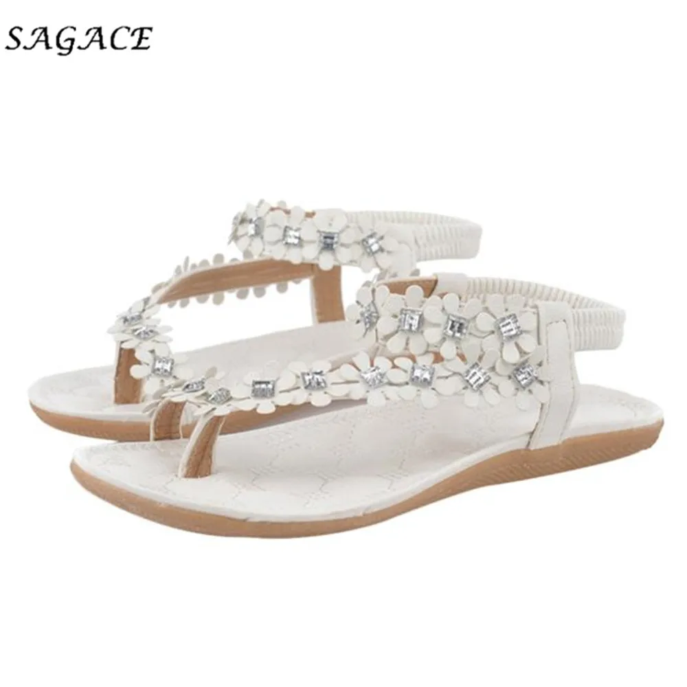 SAGACE Shoes Women Summer Sandals Lady PU Bohemia Flower Rhinestone Flat Sandals Girls Beach Home Solid Color Sandals
SAGACE Shoes Women Summer Sandals Lady PU Bohemia Flower Rhinestone Flat Sandals Girls Beach Home Solid Color Sandals