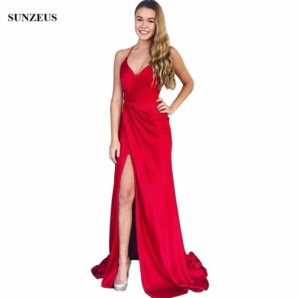 2018 Summer Sexy Slit Bridesmaids Dresses Straight Halter Neck Red Charmause Long Prom Gowns Wedding Party Dress Girl BDS041
2018 Summer Sexy Slit Bridesmaids Dresses Straight Halter Neck Red Charmause Long Prom Gowns Wedding Party Dress Girl BDS041