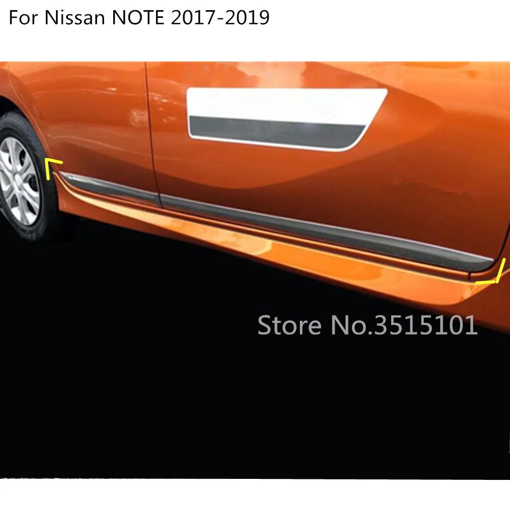 Car ABS chrome Side Door trim Strip Molding Stream lamp panel bumper 4pcs For Nissan NOTE 2017 2018 2019
Car ABS chrome Side Door trim Strip Molding Stream lamp panel bumper 4pcs For Nissan NOTE 2017 2018 2019