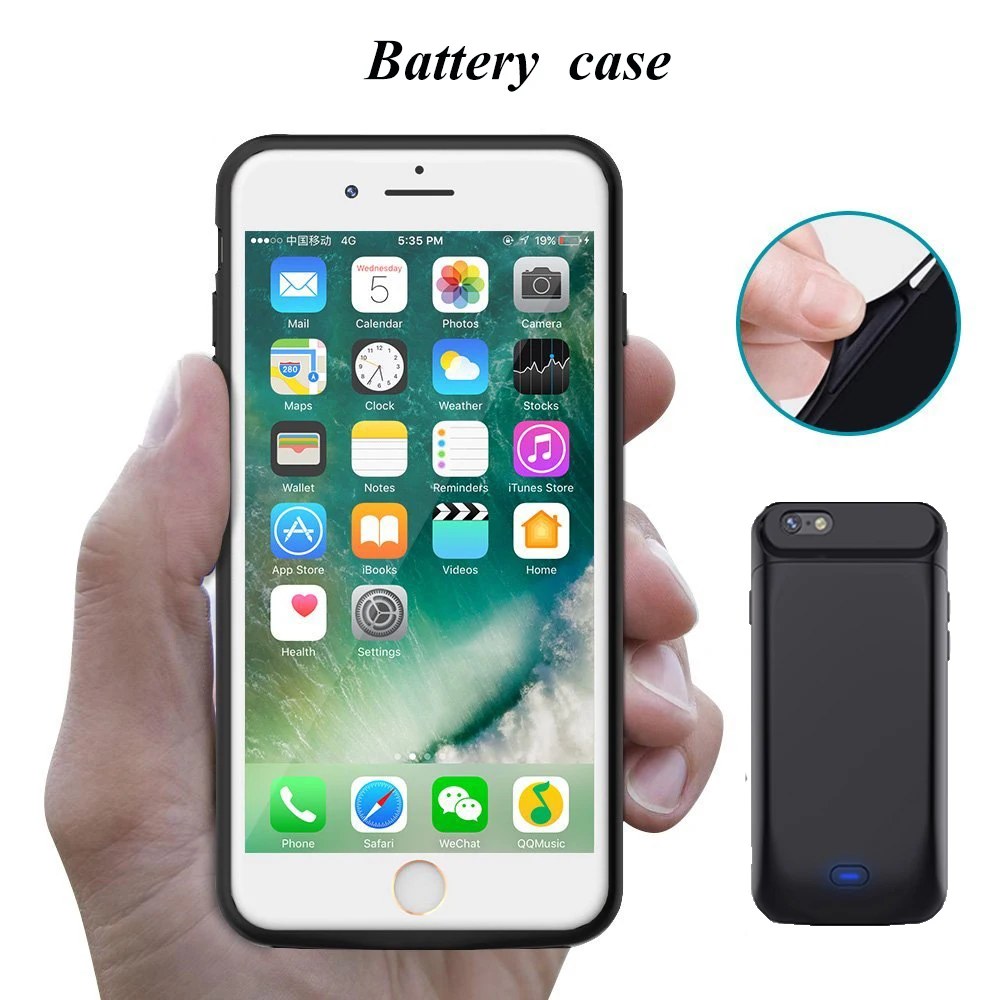 Double use time! 5000-7200mAh Smart Magnetic Back TPU Bumper Power Pack Bank Battery Charger Case Cover For i 6 6S Plus Black
Double use time! 5000-7200mAh Smart Magnetic Back TPU Bumper Power Pack Bank Battery Charger Case Cover For i 6 6S Plus Black