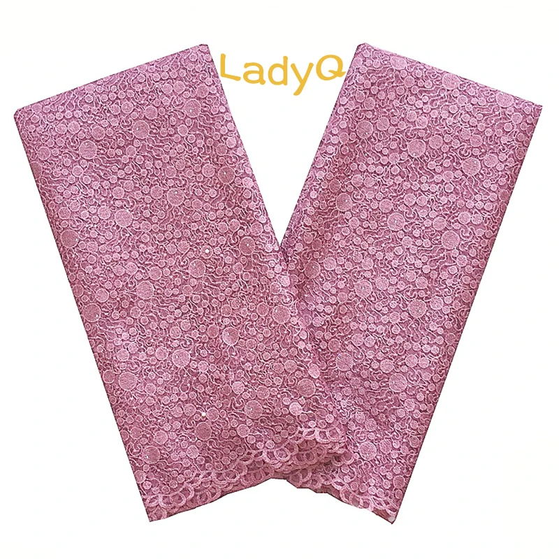 LadyQ Blush Pink Nigerian Lace Fabric 2018 High Quality Lace Embroidered Tulle Fabric 5 Yard French Beaded African Lace Fabric
LadyQ Blush Pink Nigerian Lace Fabric 2018 High Quality Lace Embroidered Tulle Fabric 5 Yard French Beaded African Lace Fabric